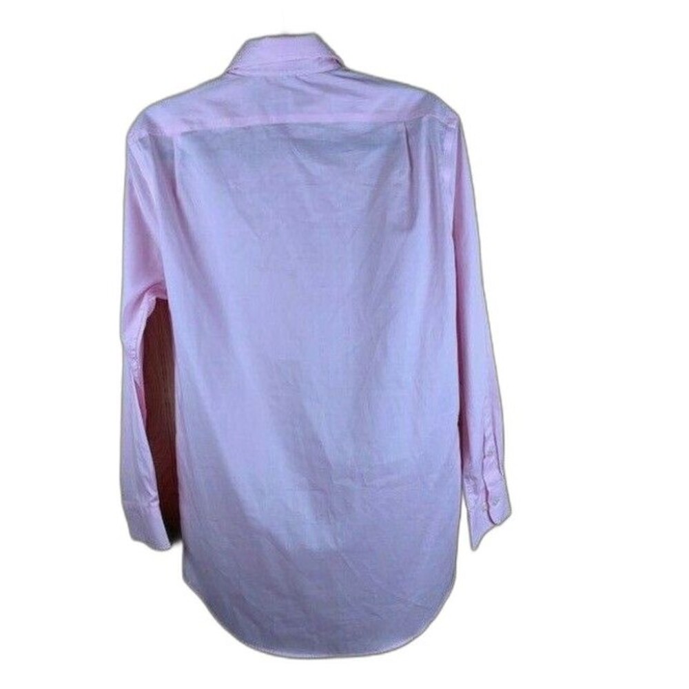 Ralph Lauren Mens 151/2 32-33 Long Sleeve Shirt Pink Slim Fit Stretch Non Iron